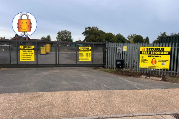 Site entrance - home page Horsham self storage containers